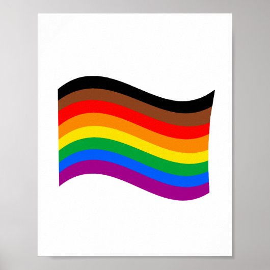 Regenboog Pride Vlag van Philly Poster (Voorkant)