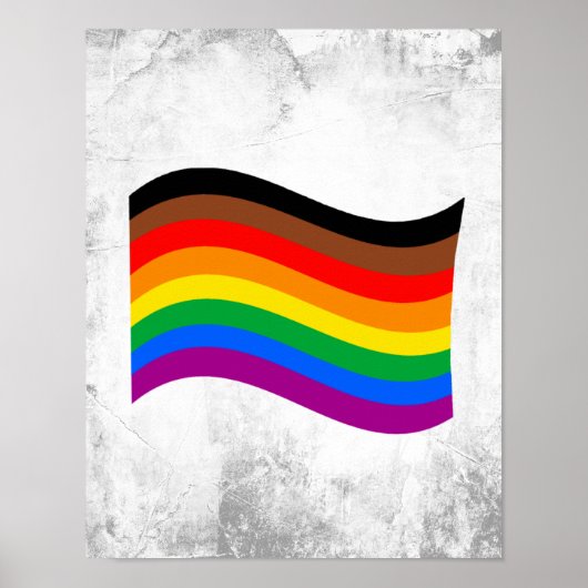 Regenboog Pride Vlag van Philly Poster (Voorkant)