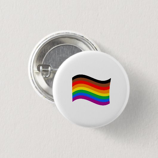 Regenboog Pride Vlag van Philly Ronde Button 3,2 Cm (Voorkant /achterkant)