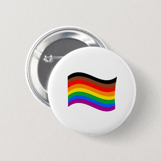 Regenboog Pride Vlag van Philly Ronde Button 5,7 Cm (Voorkant /achterkant)