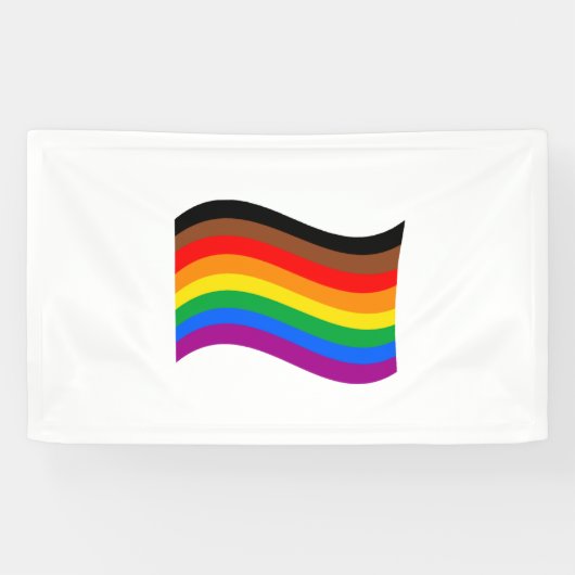 Regenboog Pride Vlag van Philly Spandoek (Horizontaal)