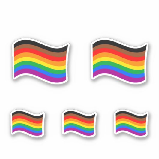 Regenboog Pride Vlag van Philly Sticker (Voorkant)