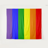 Regenboog Pride Vlag Verticaal Wandkleed (Voorkant (horizontaal))