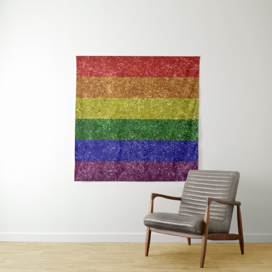 Regenboog pride vlag wandkleed (In situ)