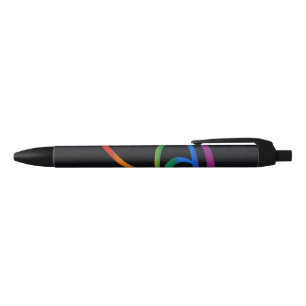 Regenboog Pride Vlag Zwarte Inkt Pen