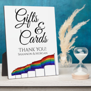 Regenboog Pride Vlaggen Huwelijks Cadeaus & Kaarte Fotoplaat
