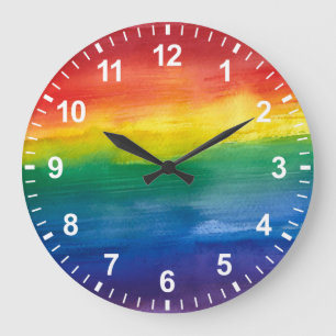 Regenboog Pride Wandklok