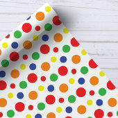 Regenboog Primaire Stippen Patroon Cadeaupapier
