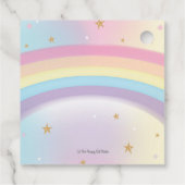 Regenboog Prinses Bunny Verjaardagsfeestje Dank u Bedankjes Labels (Achterkant)