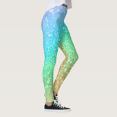 Regenboog Prinses Glitter #1a (Faux Glitter) #shin Leggings (Rechts)