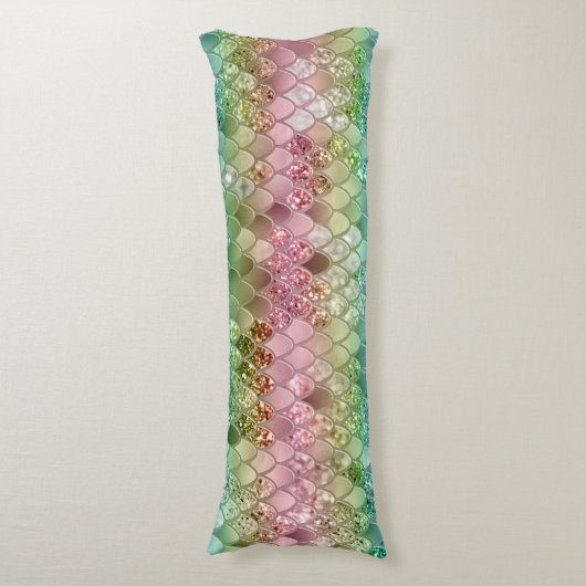 Regenboog Prinses Zeemeermin Schalen #2 #decor #wa Lichaamskussen (Voorkant Verticaal)