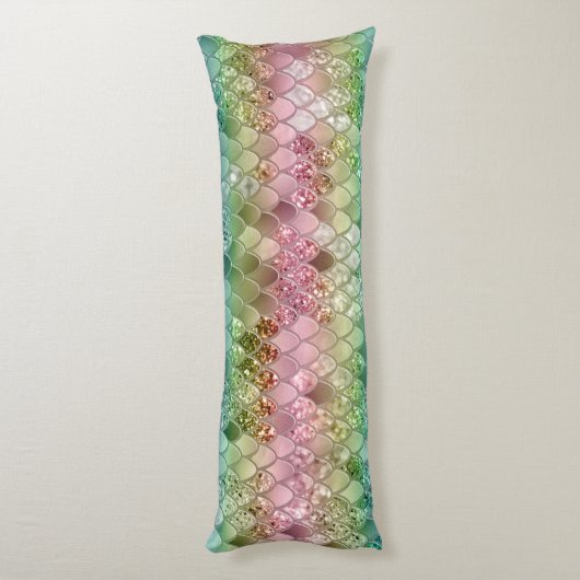 Regenboog Prinses Zeemeermin Schalen #2 #decor #wa Lichaamskussen (Achterkant (Verticaal))