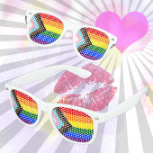 Regenboog Progress Flag Zonnebril, LGBTQ / Pride Retro Zonnebril