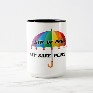 REGENBOOG PROUD MY VEILIGE PLEK LGBTQ 15 OZ. TWEEKLEURIGE KOFFIEMOK