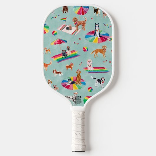 REGENBOOG PROUDHONDSENSTRAND PICKLEBALL PADDLE (Voorkant)