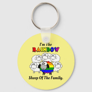 Regenboog Proudschap Schaap Sleutelhanger