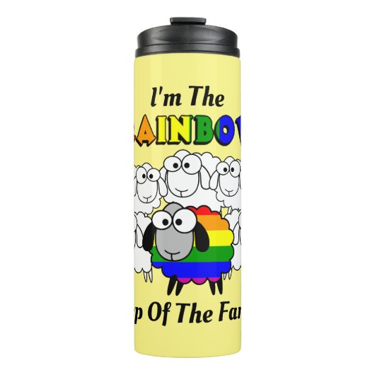 Regenboog Proudschap Schaap Thermosbeker (Voorkant)