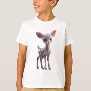 Regenboog Psychedelisch Hert Jong Kinderen T-shirt
