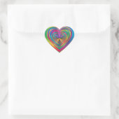 Regenboog Psychedelisch Maak Je Eigen Sjabloon Hart Sticker (Tas)