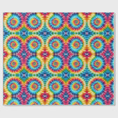 Regenboog Psychedelisch Tie Dye Inpakpapier (Vlak)
