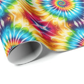 Regenboog Psychedelisch Tie Dye Inpakpapier (Rol Hoek)
