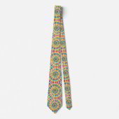 Regenboog Psychedelische Tie Dye Herenstropdas Stropdas (Voorkant)