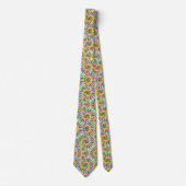Regenboog Psychedelische Tie Dye Herenstropdas Stropdas (Voorkant)