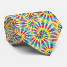 Regenboog Psychedelische Tie Dye Herenstropdas