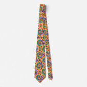 Regenboog Psychedelische Tie Dye Herenstropdas Stropdas (Voorkant)