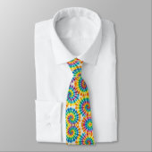 Regenboog Psychedelische Tie Dye Herenstropdas Stropdas (Gebonden)