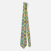 Regenboog Psychedelische Tie Dye Herenstropdas Stropdas (Voorkant)
