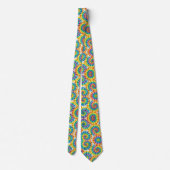 Regenboog Psychedelische Tie Dye Herenstropdas Stropdas (Achterkant)