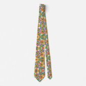 Regenboog Psychedelische Tie Dye Herenstropdas Stropdas (Voorkant)