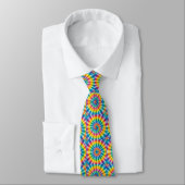 Regenboog Psychedelische Tie Dye Herenstropdas Stropdas (Gebonden)