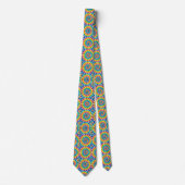 Regenboog Psychedelische Tie Dye Herenstropdas Stropdas (Voorkant)
