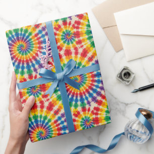 Regenboog Psychedelische Tie Dye Inpakpapier
