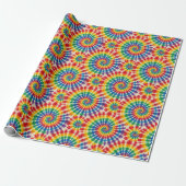 Regenboog Psychedelische Tie Dye Inpakpapier (Uitgerold)