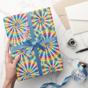Regenboog Psychedelische Tie Dye Inpakpapier