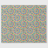 Regenboog Psychedelische Tie Dye Inpakpapier (Vlak)