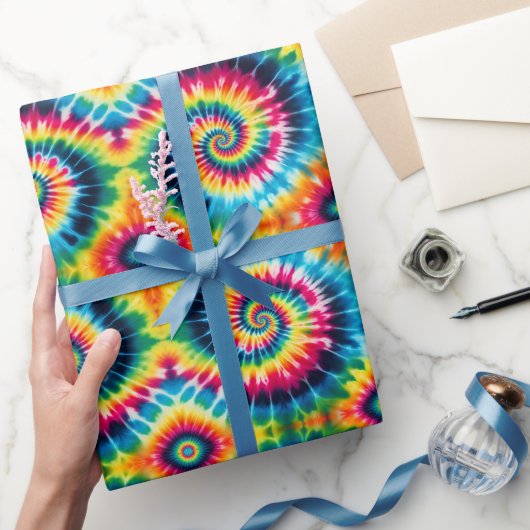 Regenboog Psychedelische Tie Dye Inpakpapier (Geschenken)