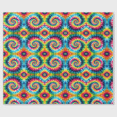 Regenboog Psychedelische Tie Dye Inpakpapier (Vlak)