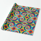 Regenboog Psychedelische Tie Dye Inpakpapier (Uitgerold)