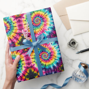 Regenboog Psychedelische Tie Dye Inpakpapier