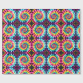 Regenboog Psychedelische Tie Dye Inpakpapier (Vlak)