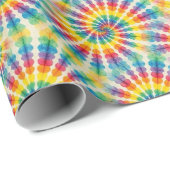 Regenboog Psychedelische Tie Dye Inpakpapier (Rol Hoek)