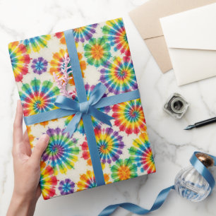 Regenboog Psychedelische Tie Dye Inpakpapier