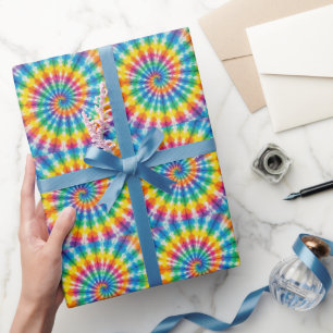 Regenboog Psychedelische Tie Dye Inpakpapier