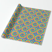 Regenboog Psychedelische Tie Dye Inpakpapier (Uitgerold)