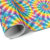 Regenboog Psychedelische Tie Dye Inpakpapier (Rol Hoek)