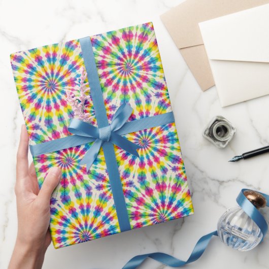 Regenboog Psychedelische Tie Dye Inpakpapier (Geschenken)